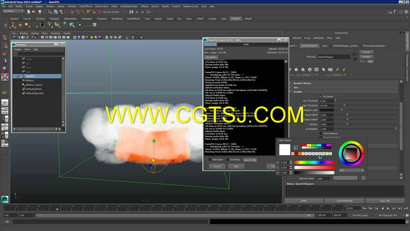 Maya中FumeFX流体模拟特效制作视频教程的图片3