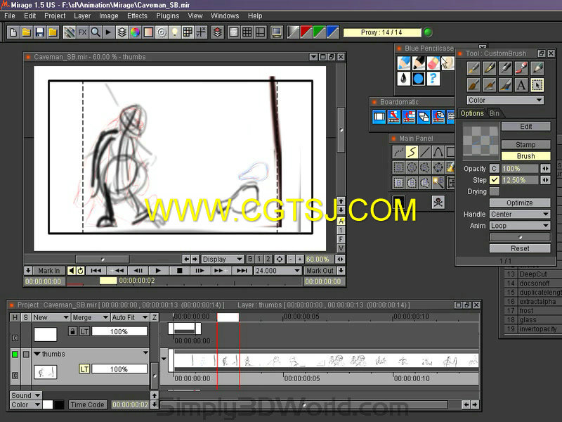 Lightwave穴居洞人角色动画视频教程第四季-故事版制作的图片2
