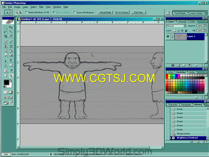Lightwave穴居洞人角色动画视频教程第一季-建模制作的图片1