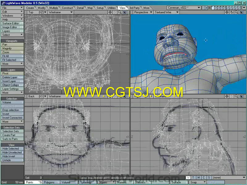 Lightwave穴居洞人角色动画视频教程第一季-建模制作的图片5