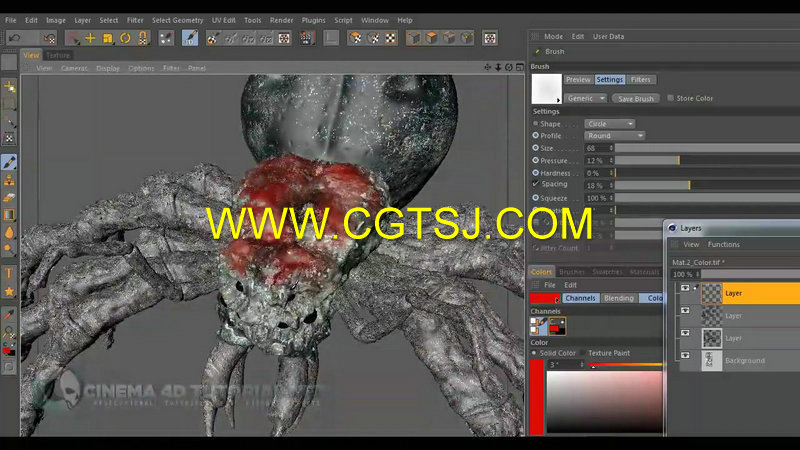 C4D巨型蜘蛛特效制作视频教程的图片2