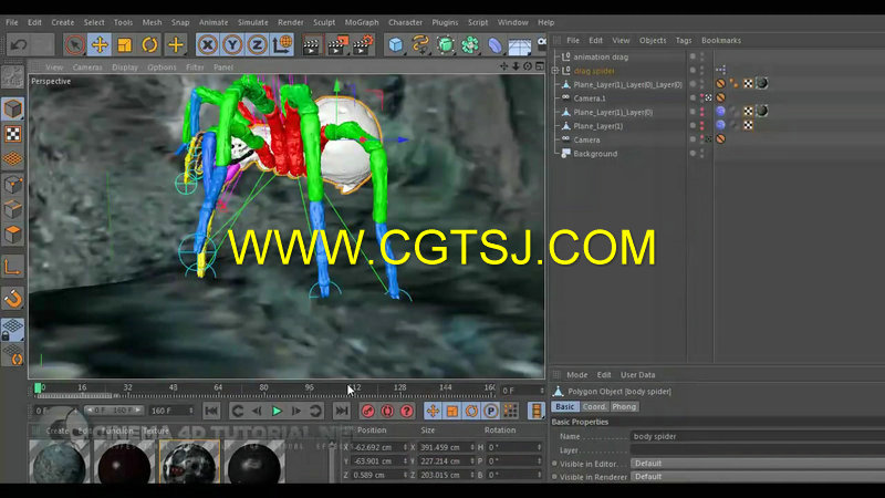 C4D巨型蜘蛛特效制作视频教程的图片4