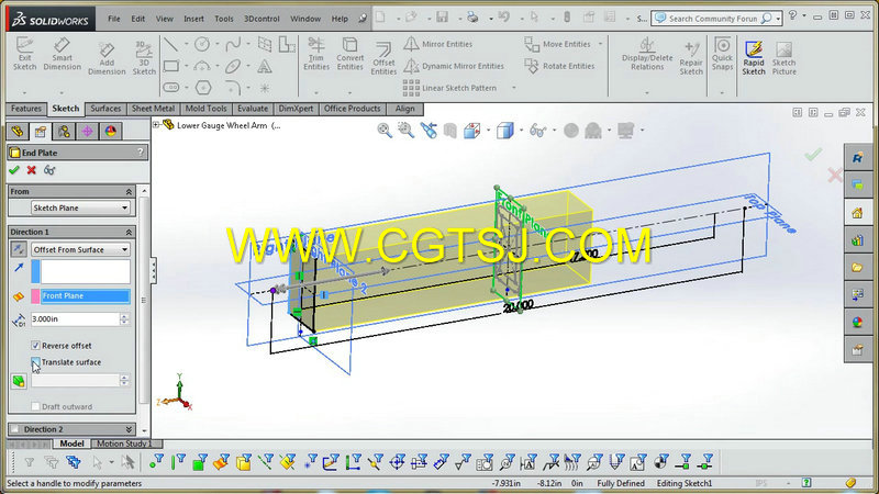 SolidWorks组建建模草图制作视频教程的图片6