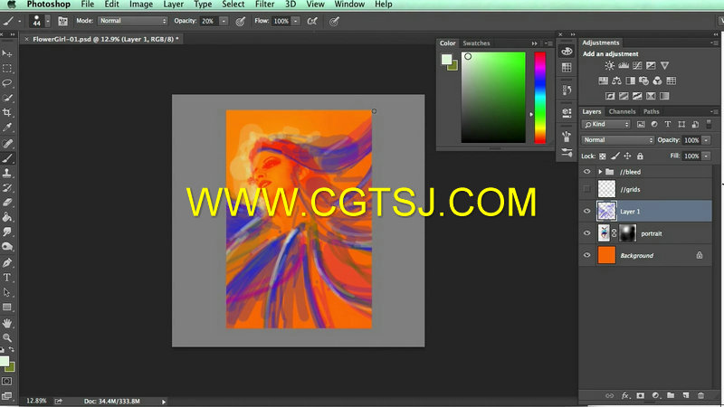 Photoshop数字彩色插画绘制视频教程的图片4