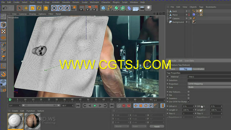 C4D三维纹身特效制作视频教程的图片3