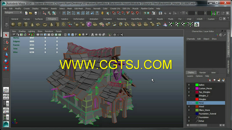 Maya与PS超强房屋建模材质制作视频教程第一季的图片5