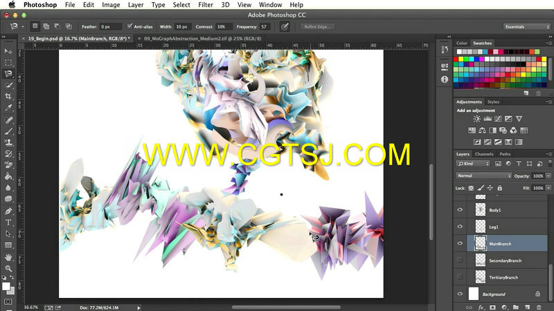 PS与C4D三维抽象艺术绘画视频教程的图片2