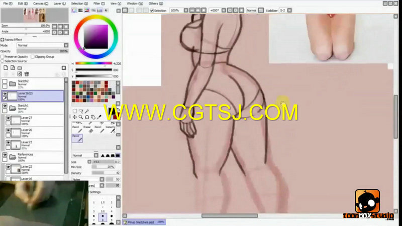 Sketchbook卡通女性角色设计视频教程的图片2
