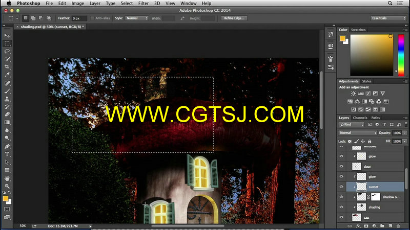 Photoshop梦幻蘑菇房子特效制作视频教程的图片5