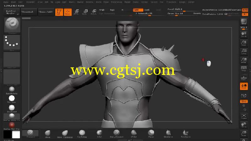 ZBrush与3DsMax游戏角色盔甲制作视频教程的图片6