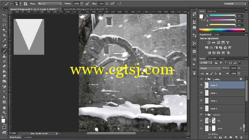 Photoshop冰雪环境绘景技术视频教程的图片1