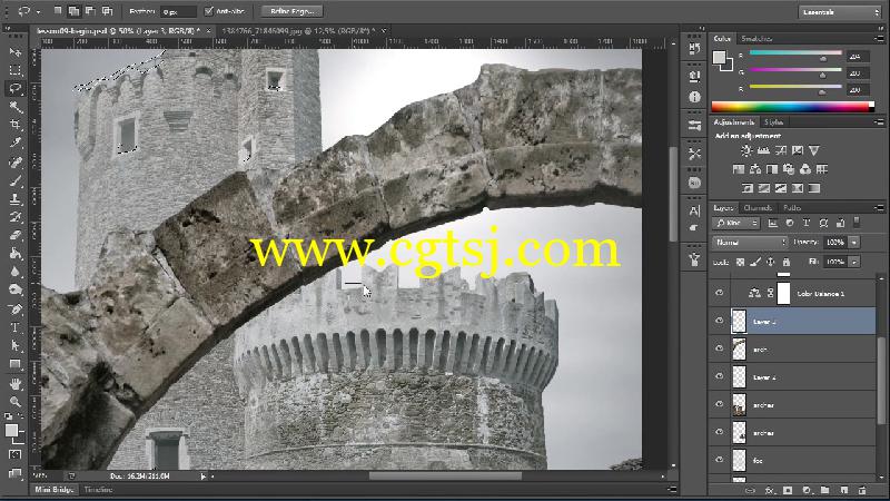 Photoshop冰雪环境绘景技术视频教程的图片6