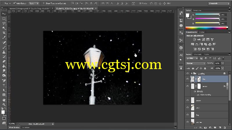 Photoshop冰雪环境绘景技术视频教程的图片7