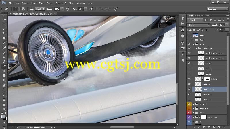 Photoshop与3dsMax赛车游戏宣传广告制作视频教程的图片5