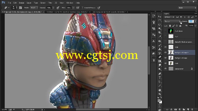 Zbrush与Keyshot科幻角色雕刻制作视频教程的图片1