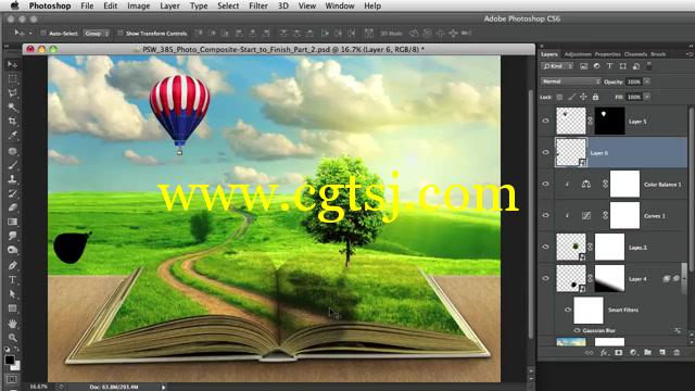 Photoshop绿色书籍特效合成视频教程的图片5