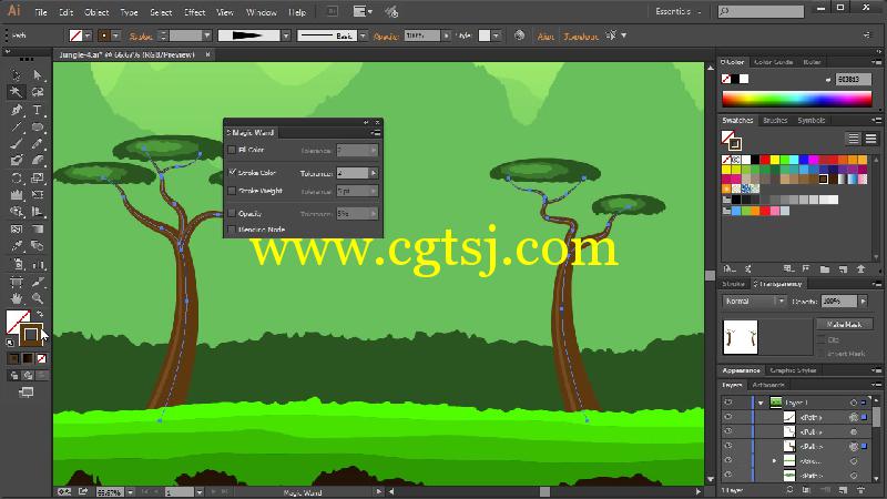 Illustrator游戏背景制作视频教程的图片3