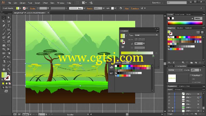 Illustrator游戏背景制作视频教程的图片5