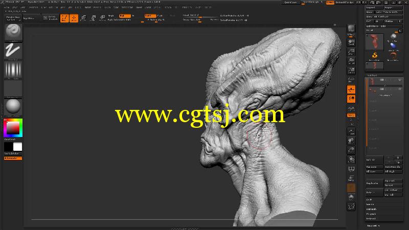 Zbrush与Keyshot外星人概念设计视频教程的图片3