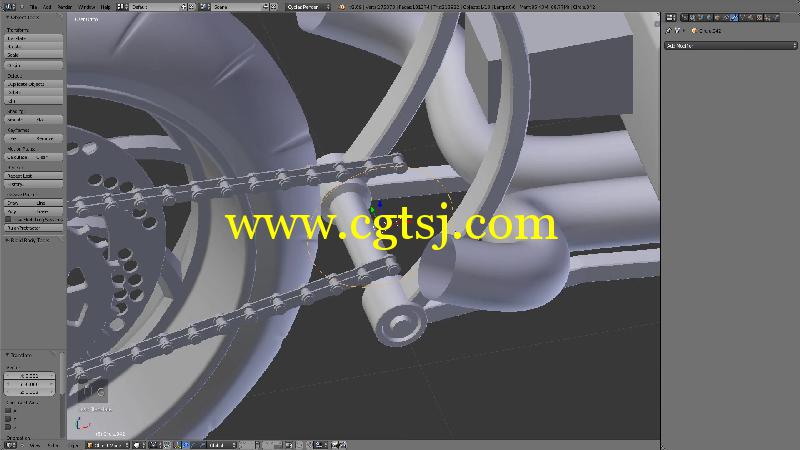 Blender摩托车建模制作视频教程的图片5