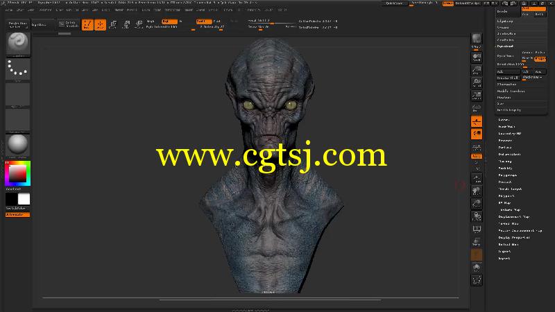 Zbrush外星访客雕刻艺术视频教程的图片1