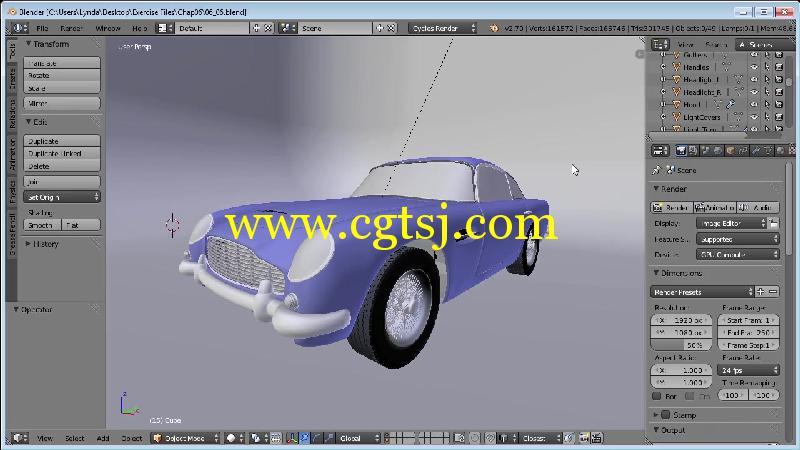 Blender汽车建模制作训练视频教程的图片1