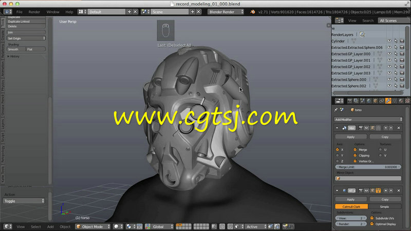 Blender科幻头盔制作训练视频教程的图片2