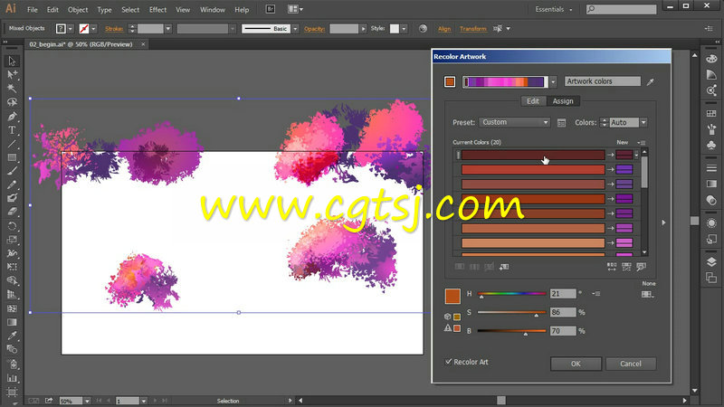 Illustrator CC颜色控制艺术训练视频教程的图片4