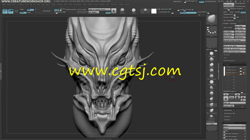 ZBrush概念生物雕刻艺术训练视频教程的图片1