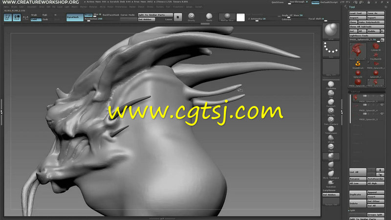 ZBrush概念生物雕刻艺术训练视频教程的图片5