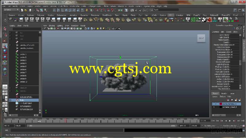 Maya云雾流体粒子特效制作视频教程第二季的图片2