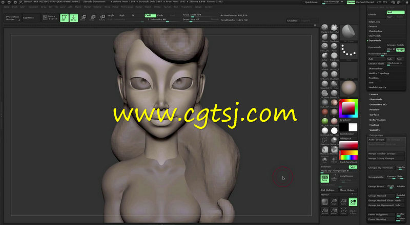 ZBrush经典影视卡通角色雕刻制作视频教程的图片3