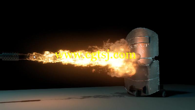 Maya火焰喷射器模拟特效视频教程的图片1