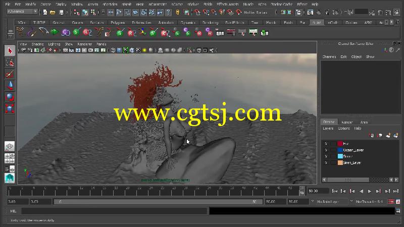 Maya美人鱼特效动画制作训练视频教程的图片4