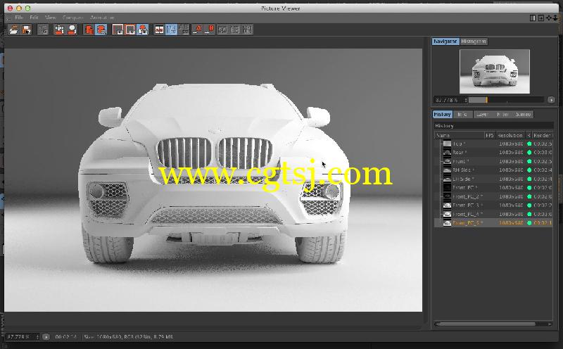 C4D中Vray汽车可视化渲染训练视频教程的图片2