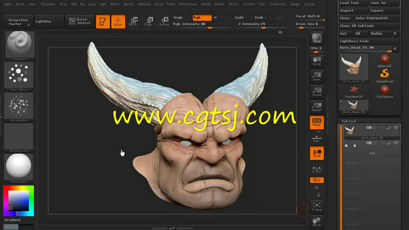 ZBrush中Polypainting纹理贴图制作训练视频教程第一季的图片3