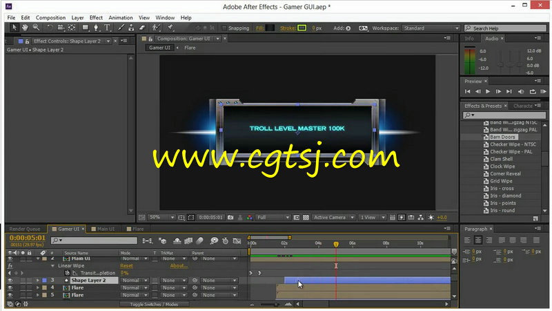 AE与PS界面UI设计动画训练视频教程的图片1