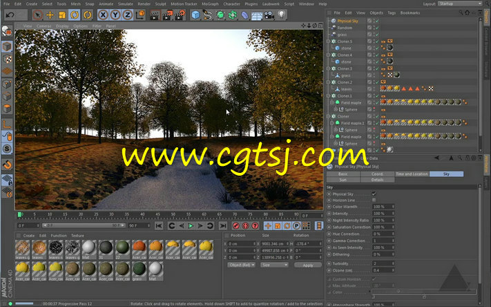 C4D大型自然场景完整制作训练视频教程的图片4
