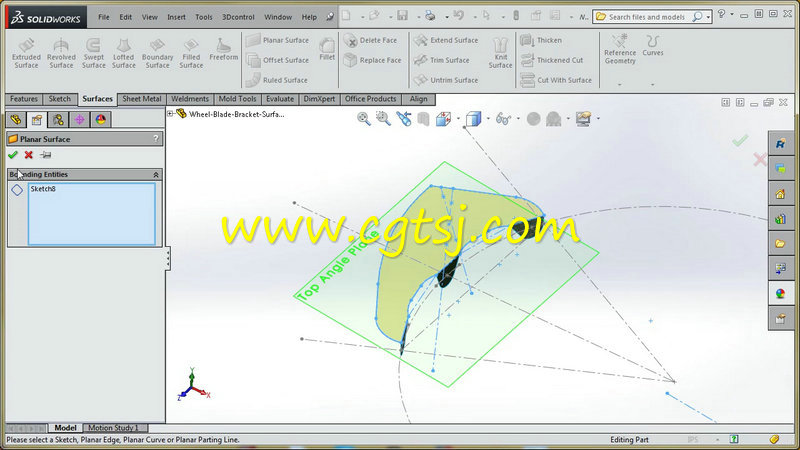 SolidWorks轮叶片支架制作训练视频教程的图片3