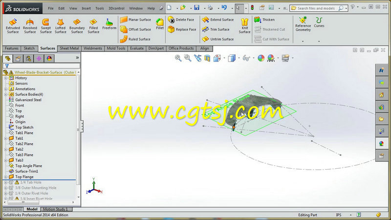 SolidWorks轮叶片支架制作训练视频教程的图片4