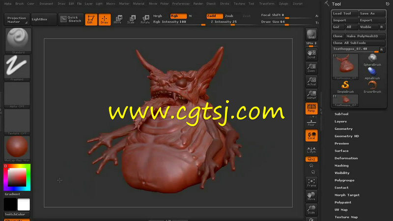 Zbrush怪物造型雕刻艺术视频教程第二季的图片3