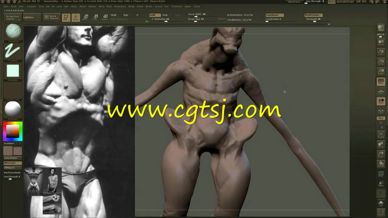 ZBrush完整异形实例雕刻制作训练视频教程的图片6
