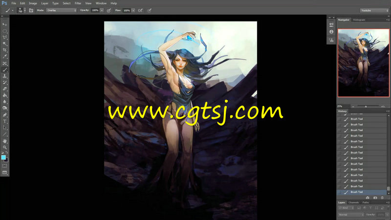 唯美女性角色游戏手绘艺术视频教程的图片2