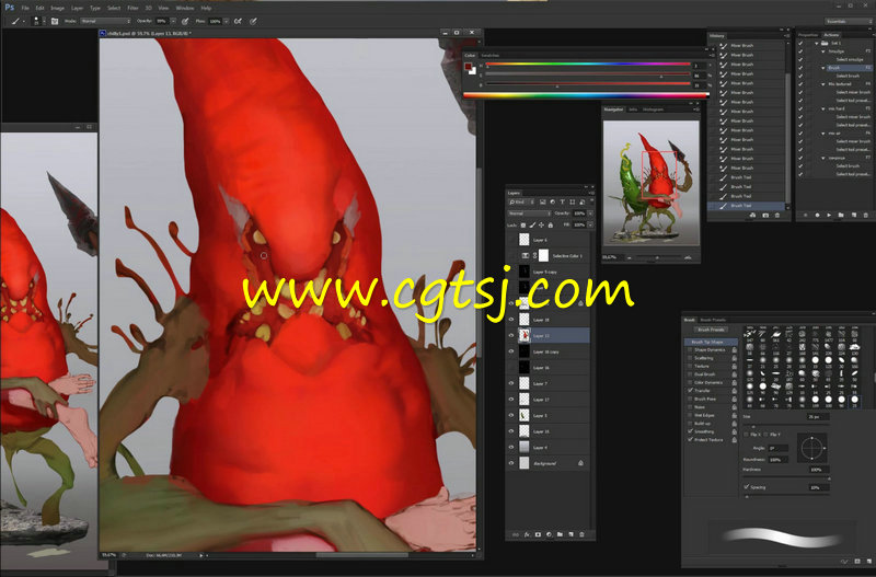 辣椒怪兽数字绘画艺术视频教程的图片6