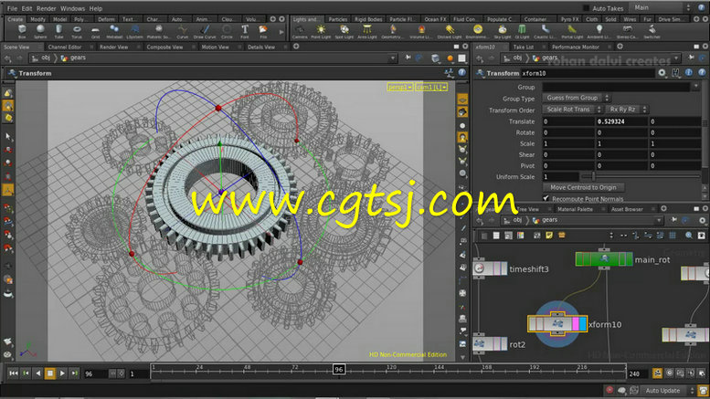 Houdini齿轮动画实例训练视频教程的图片1