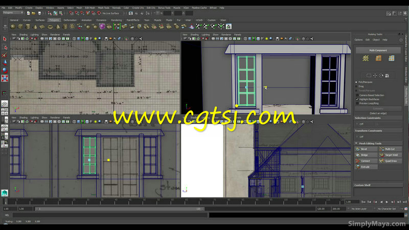Maya精细房屋制作训练视频教程的图片6