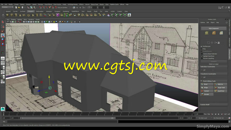 Maya精细房屋制作训练视频教程的图片8