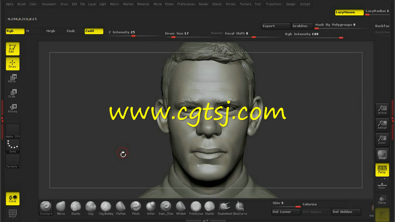 ZBrush角色高精度面部雕刻训练视频教程的图片3
