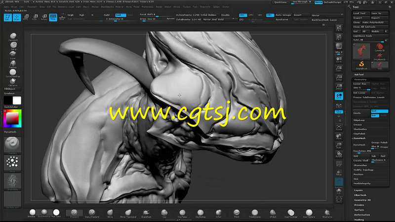 Zbrush概念级生物雕刻实例训练视频教程的图片2