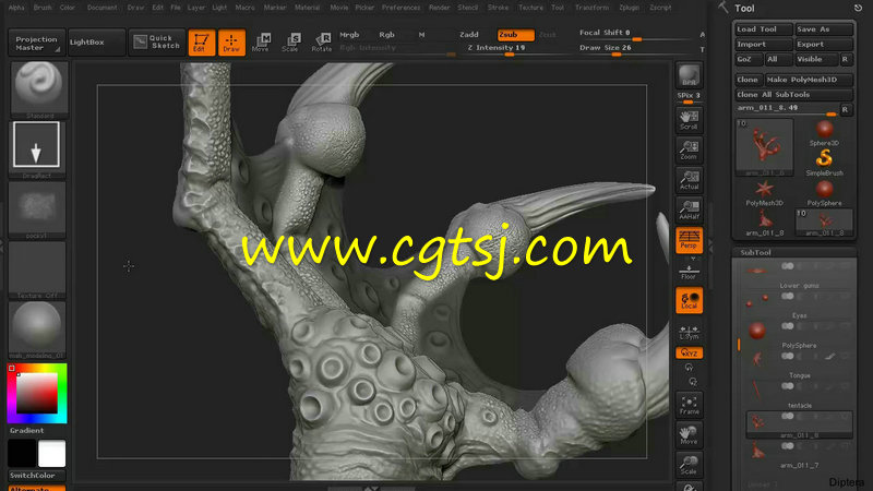 Zbrush怪物造型雕刻艺术视频教程第四季的图片3